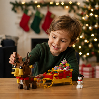 Winter Village Building Block Set – Christmas House Model Bricks for Creative Display, Family Building and Holiday Gifts