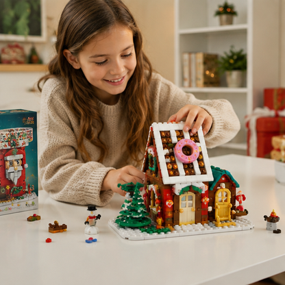 Winter Village Building Block Set – Christmas House Model Bricks for Creative Display, Family Building and Holiday Gifts