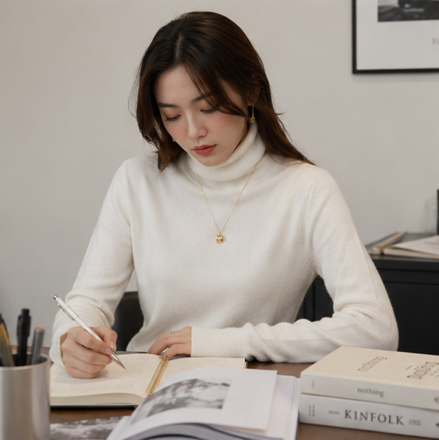 Women's Velvet Turtleneck Sweater – Thick Thermal Knit Pullover for Cozy Winter Layering and Everyday Comfort