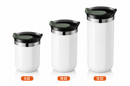 Vacuum Insulated Coffee Mug – Double-Wall Stainless Steel Travel Tumbler with Leakproof Lid for Hot & Cold Drinks, Commuting and Outdoor Travel
