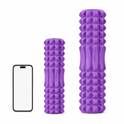 Foam Massage Roller – Hollow High-Density Muscle Recovery Roller for Deep Tissue Massage, Sports Rehabilitation, Yoga, Fitness and Physical Therapy