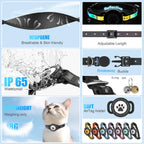 AirTag Breakaway Reflective Cat Collar with Holder & Bell