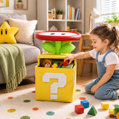 Cartoon Bedside Storage Table – Creative Kids Side Table with Storage Shelf for Bedroom, Living Room, Sofa, Coffee Corner and Home Organization
