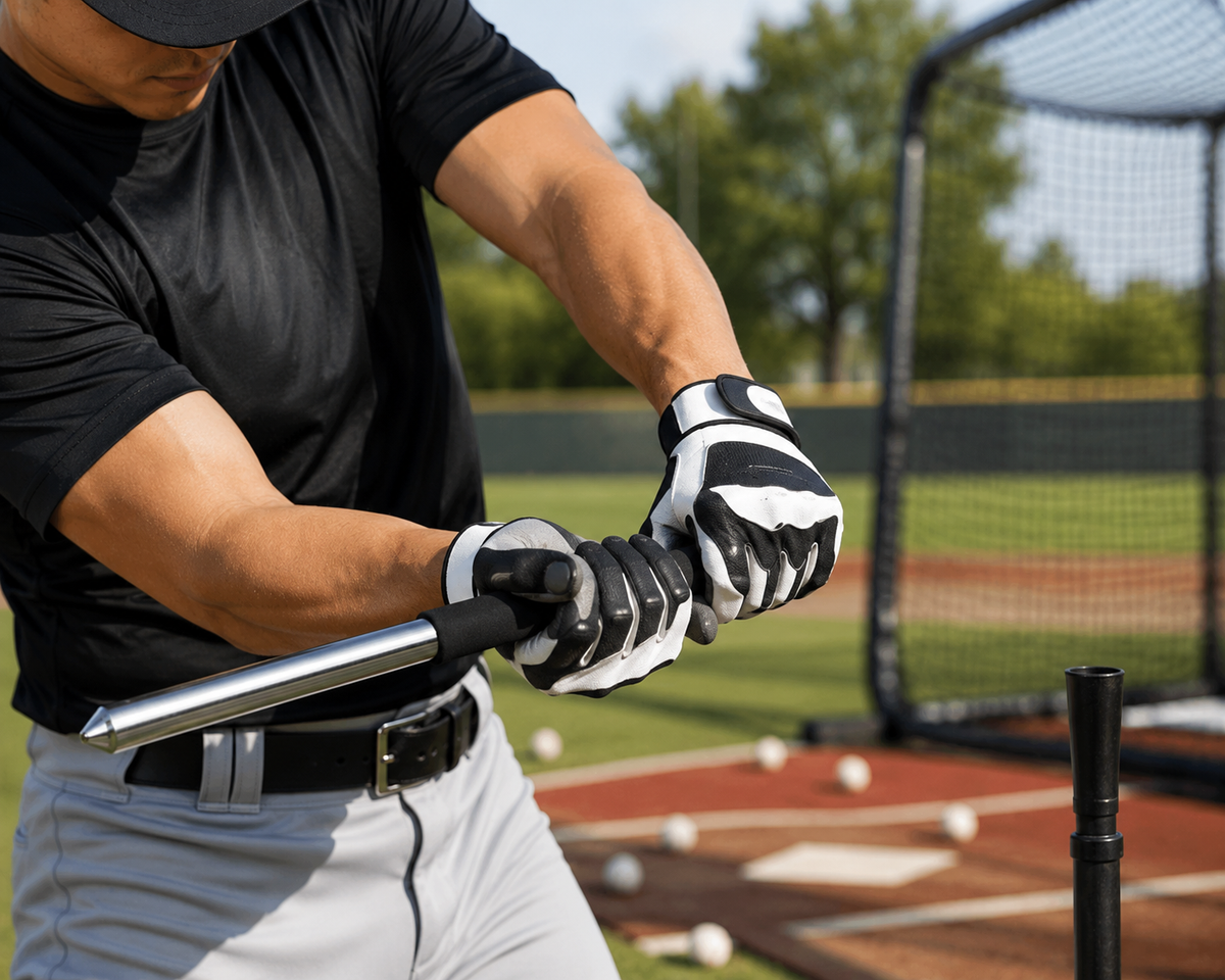 Stainless Steel Baseball Bat – 50cm Heavy-Duty Non-Slip Training Bat for Baseball Practice, Batting Drills, Outdoor Sports and Recreational Play