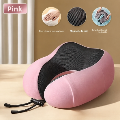 U-Shaped Memory Foam Neck Pillow – Soft Ergonomic Travel Pillow with Cervical Support for Airplanes, Sleeping, Relaxation and Neck Comfort