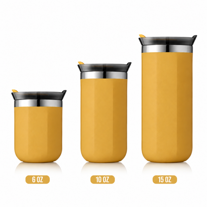 Vacuum Insulated Coffee Mug – Double-Wall Stainless Steel Travel Tumbler with Leakproof Lid for Hot & Cold Drinks, Commuting and Outdoor Travel