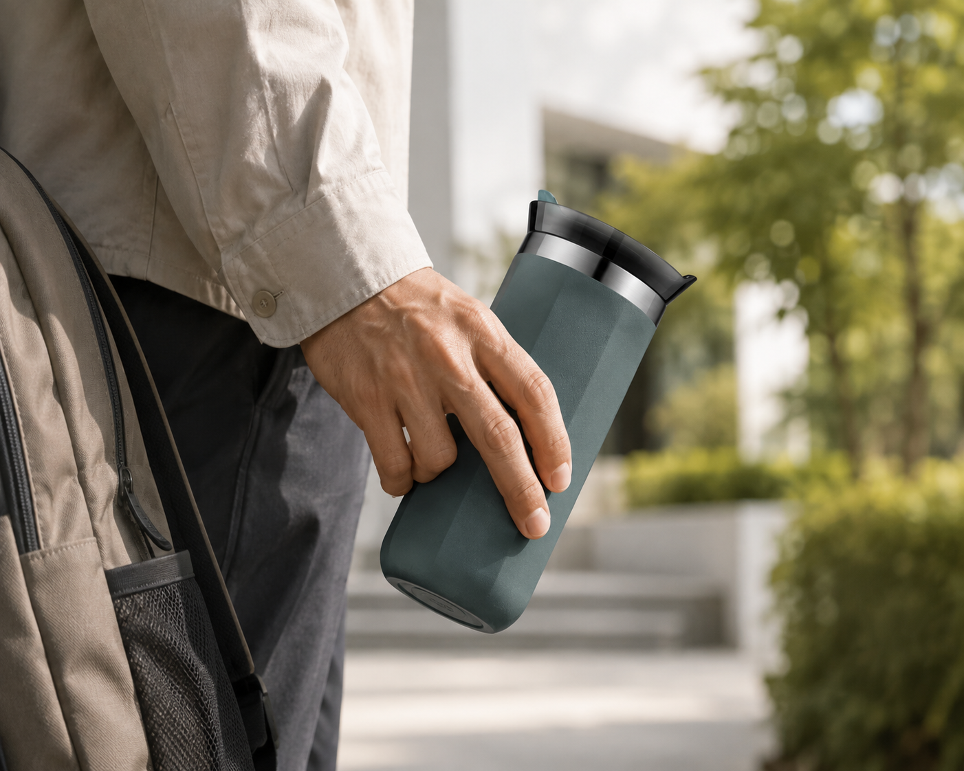 Vacuum Insulated Coffee Mug – Double-Wall Stainless Steel Travel Tumbler with Leakproof Lid for Hot & Cold Drinks, Commuting and Outdoor Travel
