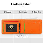 Rfid Blocking Leather & Carbon Fiber Credit Card Holder