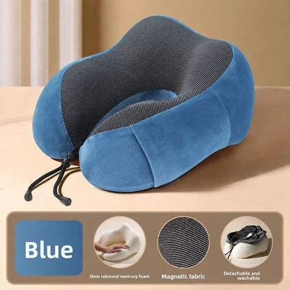 U-Shaped Memory Foam Neck Pillow – Soft Ergonomic Travel Pillow with Cervical Support for Airplanes, Sleeping, Relaxation and Neck Comfort