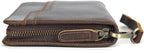 Family Leather Passport Wallet RFID Blocking Holder for 6 Passports