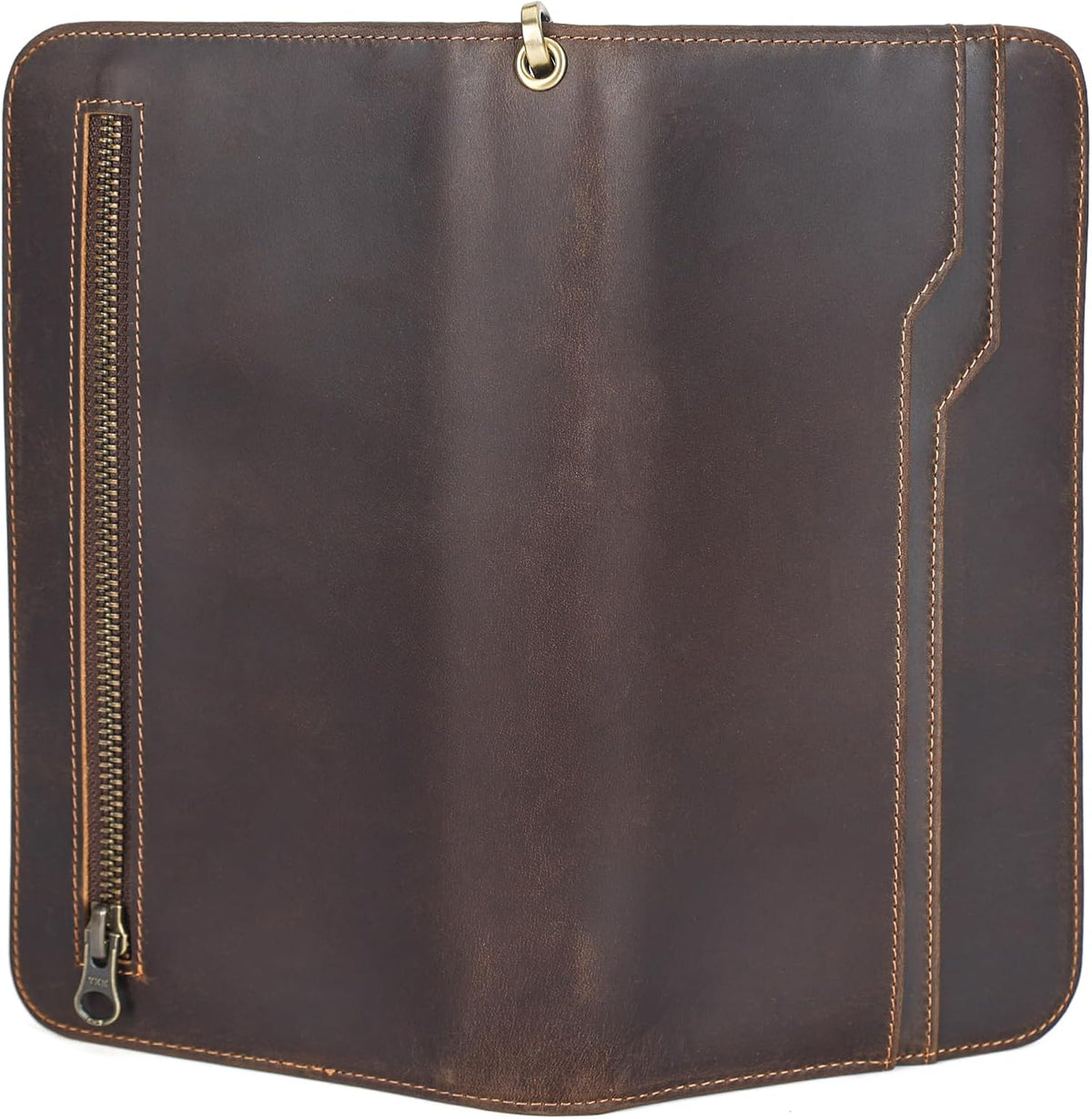 Family Leather Passport Wallet RFID Blocking Holder for 6 Passports