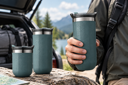 Vacuum Insulated Coffee Mug – Double-Wall Stainless Steel Travel Tumbler with Leakproof Lid for Hot & Cold Drinks, Commuting and Outdoor Travel