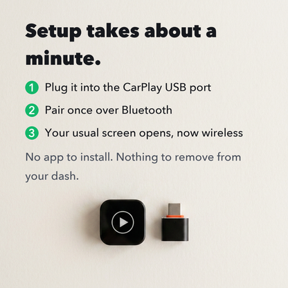 Wireless CarPlay & Android Auto Adapter – 2-in-1 Dongle That Turns Factory Wired CarPlay Into Wireless