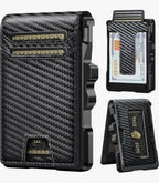 Men’s Slim RFID Leather Wallet with Pop-Up Card Holder
