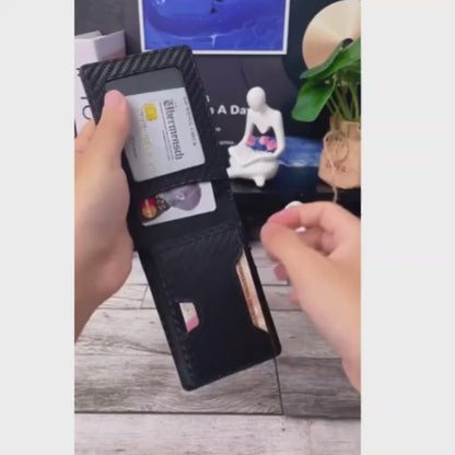 VaultGuard™ Leather RFID Pop-Up Wallet