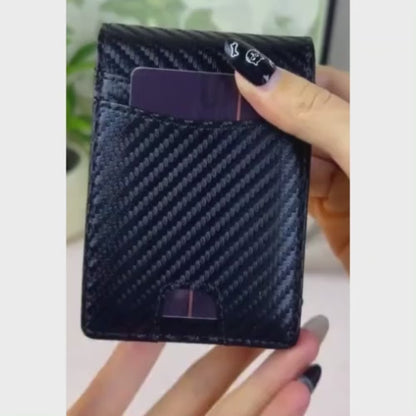 VaultGuard™ Leather RFID Pop-Up Wallet