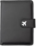 RFID Leather Passport Holder Travel Wallet with Magnetic Closure
