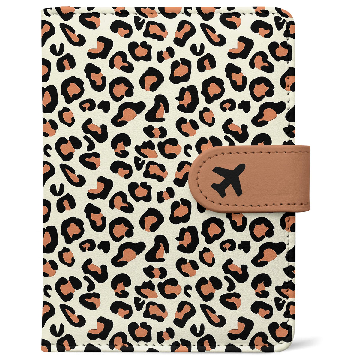 RFID Leather Passport Holder Travel Wallet with Magnetic Closure