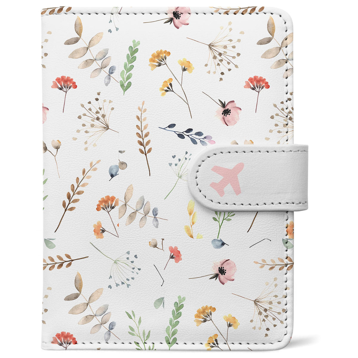 RFID Leather Passport Holder Travel Wallet with Magnetic Closure
