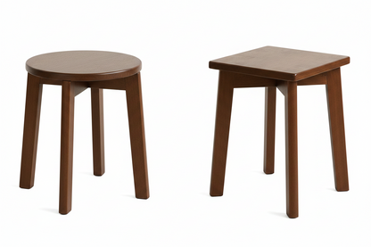 Solid Wood Dining Table Stool – Modern Stackable Rubber Wood Chair for Dining Room, Kitchen and Living Space.