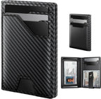Slim Genuine Leather RFID Wallet for Men with Money Clip