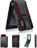 Slim Minimalist Wallet for Men with Money Clip – RFID Blocking, Pop-Up Card Holder, Holds 9-13 Cards