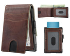 Pop-Up Wallet for Men – RFID Blocking Slim Aluminum Card Holder with Cash Slot