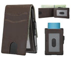 Pop-Up Wallet for Men – RFID Blocking Slim Aluminum Card Holder with Cash Slot