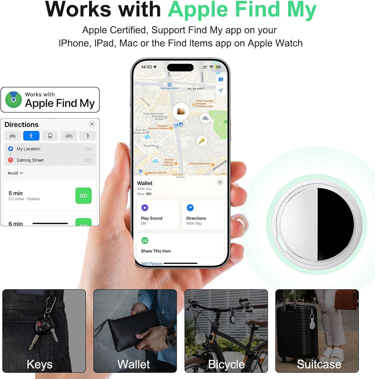 Smart Tracker – 1 Pack (Find My, iOS Only)
