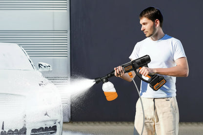 Cordless Pressure Washer – Portable Brushless Power Washer with 4.0Ah Battery, 6-in-1 Nozzle and Handheld Design for Car Cleaning